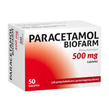 Paracetamol Biofarm 500 mg, 50 tabletten