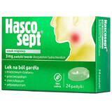 Hascosept 3 mg, muntsmaak, 24 harde zuigtabletten