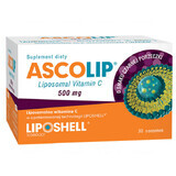 Ascolip, liposomale vitamine C 500 mg, zwarte bessensmaak, orale gel, 5 g x 30 sachets