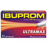 Ibuprom Ultramax 600 mg, 10 filmomhulde tabletten