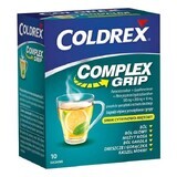 Coldrex Complex Grip 500 mg + 200 mg + 10 mg, poeder voor orale oplossing, citroen-muntsmaak, 10 sachets