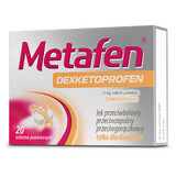 Metafen Dexketoprofen 25 mg, 20 film-coated tablets