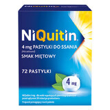 NiQuitin 4 mg, pepermuntsmaak, 72 zuigtabletten