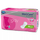 MoliCare Premium Lady Pad, absorberende pads, 27 cm x 11 cm, 2 druppels, 14 stuks