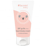 Nacomi Baby, all-weather, gezichts- en lichaamscrème voor kinderen en baby's, SPF 50/PA++++, 50 ml