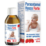 Paracetamol Hasco Forte 240 mg/ 5 ml, orale suspensie voor zuigelingen en kinderen vanaf de geboorte, aardbeiensmaak, 85 ml