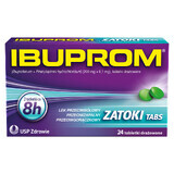 Ibuprom Zatoki Tabs 200 mg + 6,1 mg, 24 tabletten