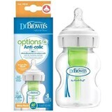 Dr. Brown's Options+, antikoliekfles met brede hals en speen, niveau 1, 0-3 maanden, 150 ml