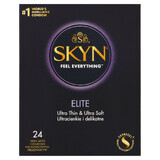 Unimil Skyn Elite, préservatifs non-latex, ultra-fins, 24 pièces