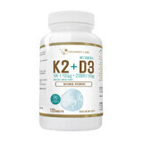 Progress Labs Vitamine K2 MK-7 uit Natto 100 μg + D3 2000 IU 50 μg, 120 tabletten