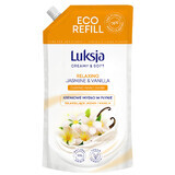 Luxja Crème &amp; Zacht, romige vloeibare zeep, ontspannend, jasmijn en vanille, bouillon, 900 ml