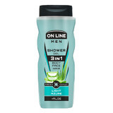 On Line Men, shower gel for men 3in1, Light Azure, 410 ml