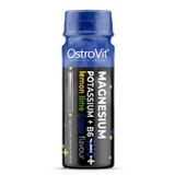 OstroVit Magnesium Kalium + B6 Shot, citroen-limoen-perzik smaak, 80 ml