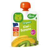 Deva Bio fruitmousse in een tube, kiwi en banaan, na 6 maanden, 90 g