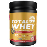 Total Whey proteïnepoeder met aardbeiensmaak, 800 g, Gold Nutrition