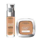 Foundation and powder set, Loreal, Accord Parfait, 7D/7W Golden Amber