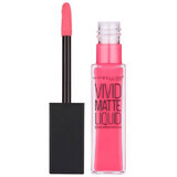 Barra de labios, Maybelline, Vivid Matte Liquid, 20 Coral Courage