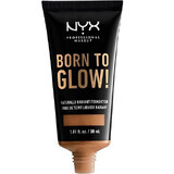 Luminous foundation, NYX Professional Makeup, Born To Glow, Naturally Radiant, 15.8 Honey, 30 ml