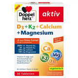 D3 + K2 + Calcium + Magnésium Aktiv, 30 comprimés, Doppelherz