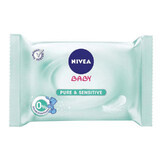 Salviettine umidificate Pure & Sensitive per neonati, 63 pezzi, Nivea Baby