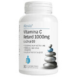 Vitamina C Retard 1000mg cu Zn și D3, 30 comprimate filmate, Alevia