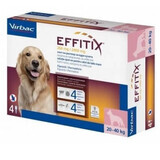 Antiparasiticum voor honden 20-40 Kg Effitix L, 4 pipetten, Virbac