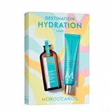 Set Olio per capelli fini e chiari Light 100 ml + Crema mani originale profumata 100 ml Summer Duo, Moroccanoil