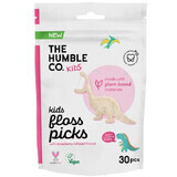 Fil dentaire pour enfants au goût de fraise Kids Floss Picks, 30 pièces, Humble