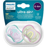 Philips Avent Ultra Air Ciuccio 0-6m bambina (arcobaleno) 2 pz.