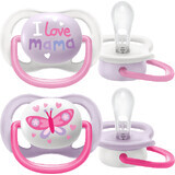 Philips Avent Ultra air text pacifier 0-6m girl 2 pcs