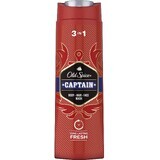 Old Spice Captain Gel de duș și șampon cu note de lemn de santal și citrice 400 ml