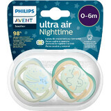 Philips Avent Ultra air night soother 0-6m boy 2 pcs