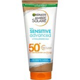 Garnier Ambre Solaire Sensitive Advanced Sunscreen Lotion, sehr hoher Schutz für leicht empfindliche Haut, SPF 50+, 175 ml