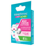 Gerovital Stop Acne Bandelettes de nettoyage des points noirs, 8 pièces, Farmec