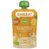 Smileat Biologische amandel-, appel-, ananas-, mango- en bananenmelkzakje 9M+ 100 g