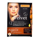 Benzi depilatoare pentru fata cu ulei de argan Velvet, 12 bucati, Karaver