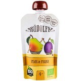 Rudolfs Organic Fruit snacks sans gluten Poire, prune 110 g