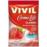 Vivil Bonbons Bonbons Creme Life Klassiek Aardbeiencrèmesmaak Aardbeiencrèmesmaak Suikervrije Druppels 110 g