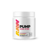 Pre Workout Pump Non Stim, 480 g, Aardbeienlimonade, Raw Nutrition