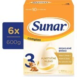 Sunar Complex 3 6×600 g, zuigelingenmelk, vanaf 12 maanden