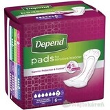 DEPEND MAXIMUM Inkontinenzeinlagen für Frauen, 12,5x34 cm, Absorption 953 ml, 1x6 Stück