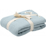 BIBS Omslagdoek van biologisch katoenen mousseline, Baby Blue 1×1 stuk, omslagdoek