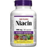 WEBBER NATURALS Niacine B3 500 mg niet-allergeen! 1×90 cps, voedingssupplement