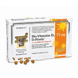 Bio Vitamine D3 3000IU D-Pearls 75 mcg, 80 softgels, Pharma Nord