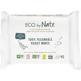 Eco by Naty vochtige doekjes met geurvrije toiletpapierfunctie 1×42 stuks, vochtige doekjes