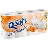 Toilettenpapier Q SOFT 3lagig 1×8 Stück, Pfirsichgeschmack