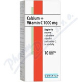 GENERICA Calcium + Vitamin C 1000 mg 1×10 tbl, Nahrungsergänzungsmittel