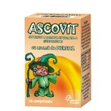 Ascovit avec vitamine C goût pêche, 20 comprimés, Omega Pharm