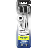 Toothbrush Oral B 3D White White Charcoal sensitive 1×2 pcs, toothbrushes