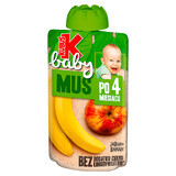 Kubuś Baby Mousse en tubo, manzana, plátano, después de 4 meses, 100 g